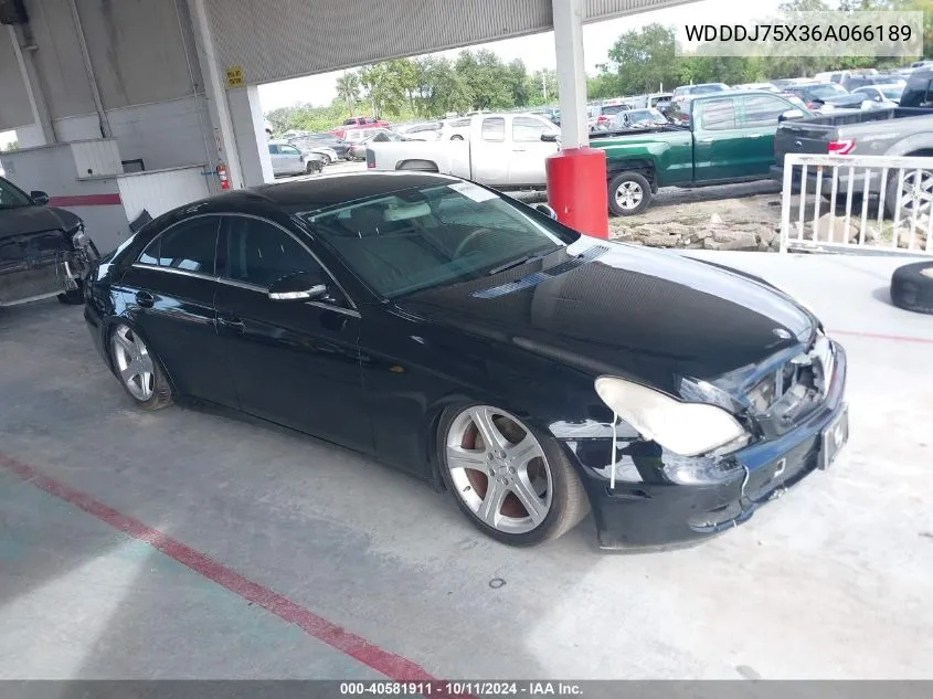 2006 Mercedes-Benz Cls 500 VIN: WDDDJ75X36A066189 Lot: 40581911