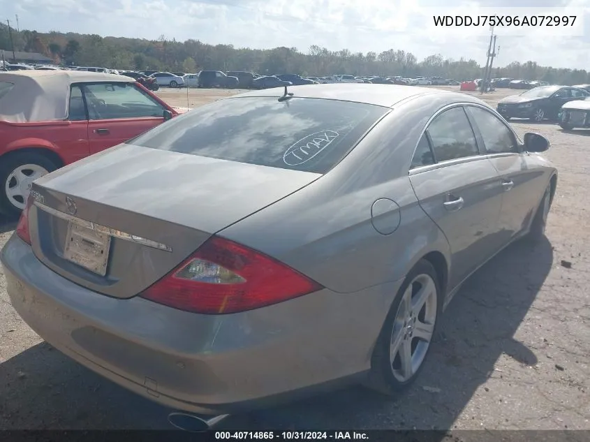 2006 Mercedes-Benz Cls 500 VIN: WDDDJ75X96A072997 Lot: 40714865