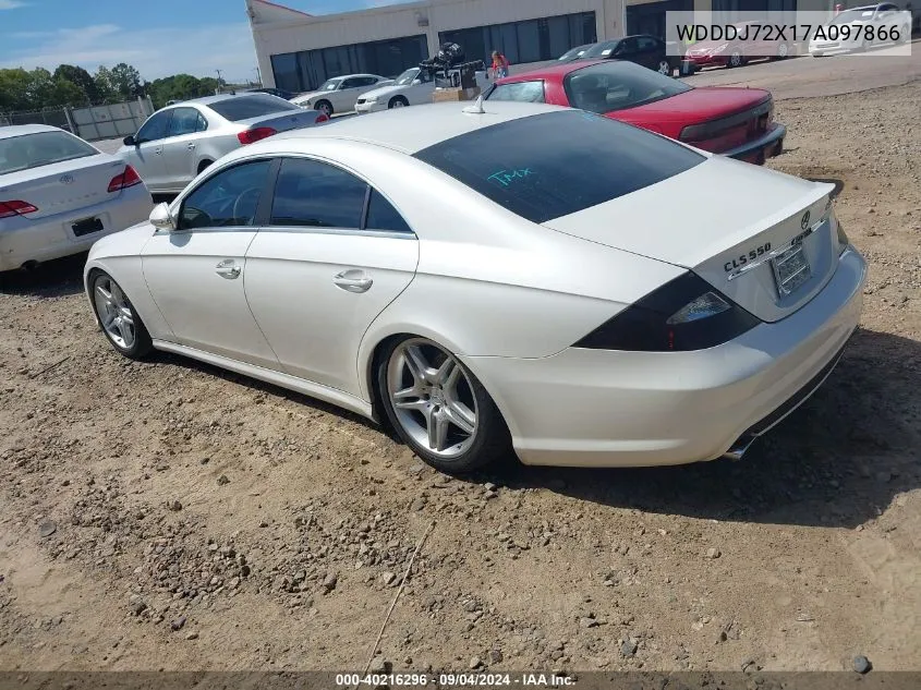 2007 Mercedes-Benz Cls 550 VIN: WDDDJ72X17A097866 Lot: 40216296