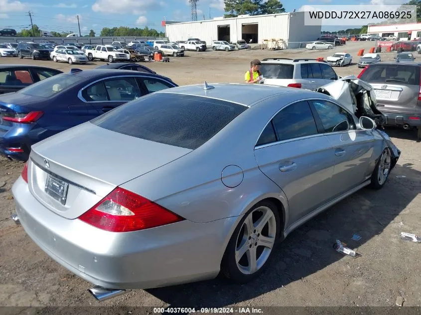 2007 Mercedes-Benz Cls 550 VIN: WDDDJ72X27A086925 Lot: 40376004