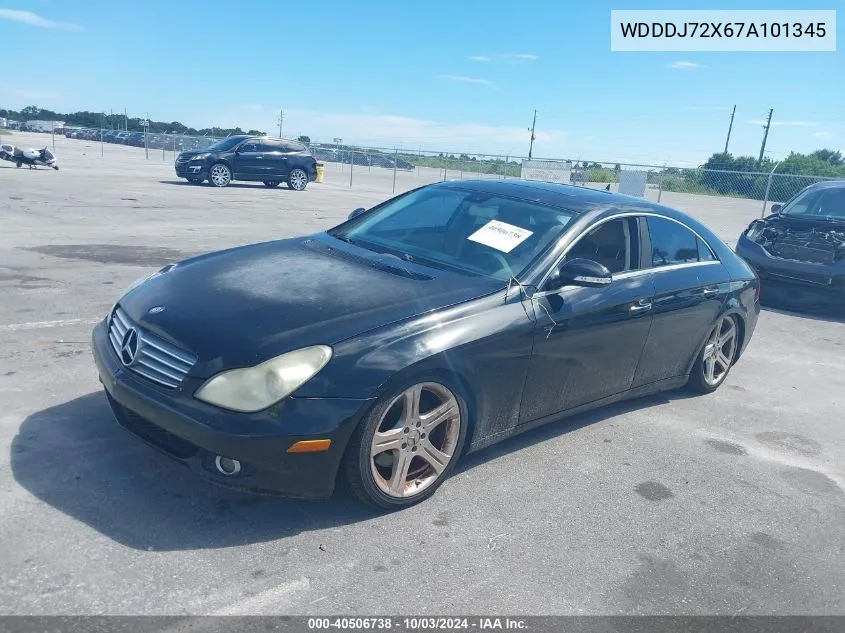 2007 Mercedes-Benz Cls 550 VIN: WDDDJ72X67A101345 Lot: 40506738