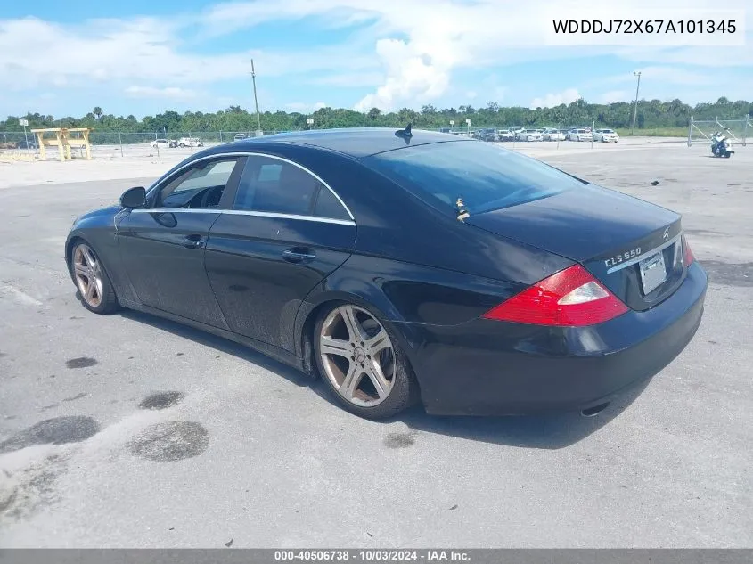 2007 Mercedes-Benz Cls 550 VIN: WDDDJ72X67A101345 Lot: 40506738