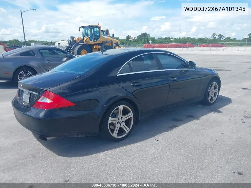 2007 Mercedes-Benz Cls 550 VIN: WDDDJ72X67A101345 Lot: 40506738