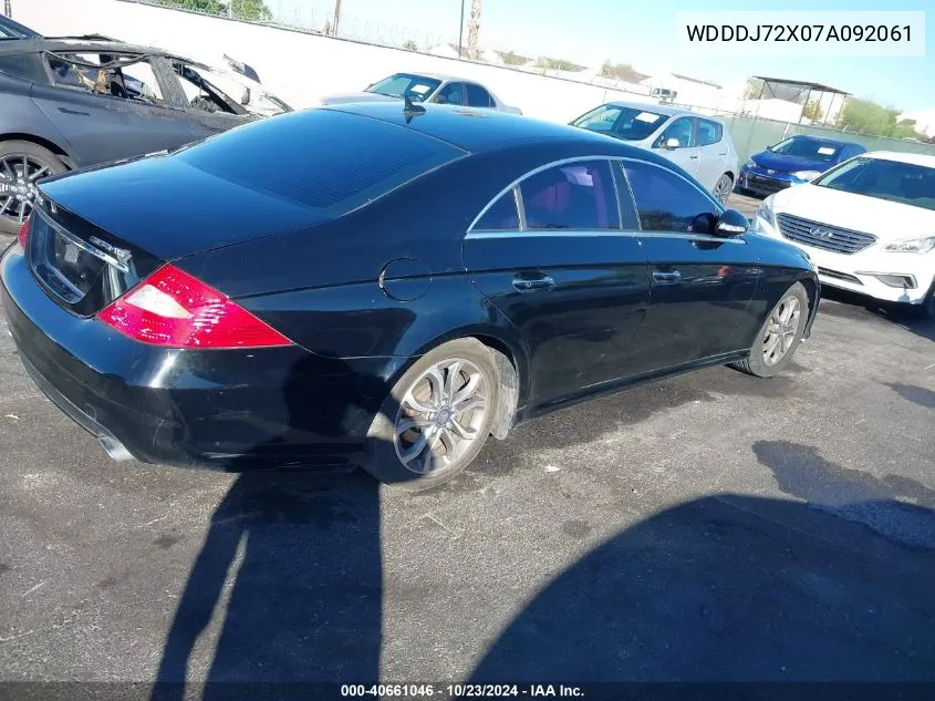 2007 Mercedes-Benz Cls 550 VIN: WDDDJ72X07A092061 Lot: 40661046