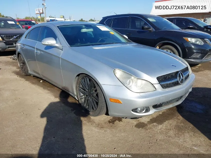 2007 Mercedes-Benz Cls 550 VIN: WDDDJ72X67A080125 Lot: 40700438