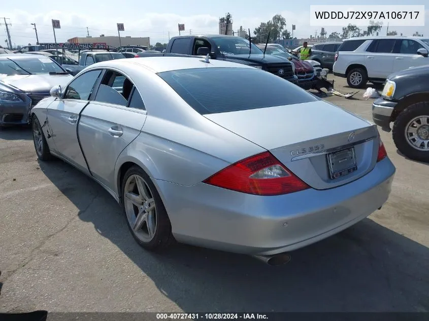 2007 Mercedes-Benz Cls 550 VIN: WDDDJ72X97A106717 Lot: 40727431