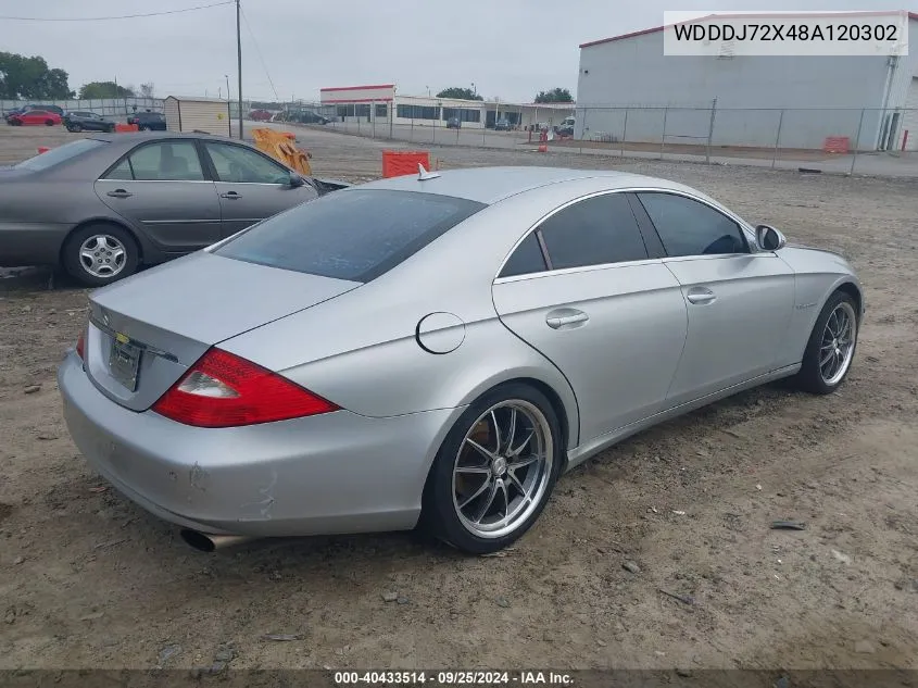 2008 Mercedes-Benz Cls 550 VIN: WDDDJ72X48A120302 Lot: 40433514