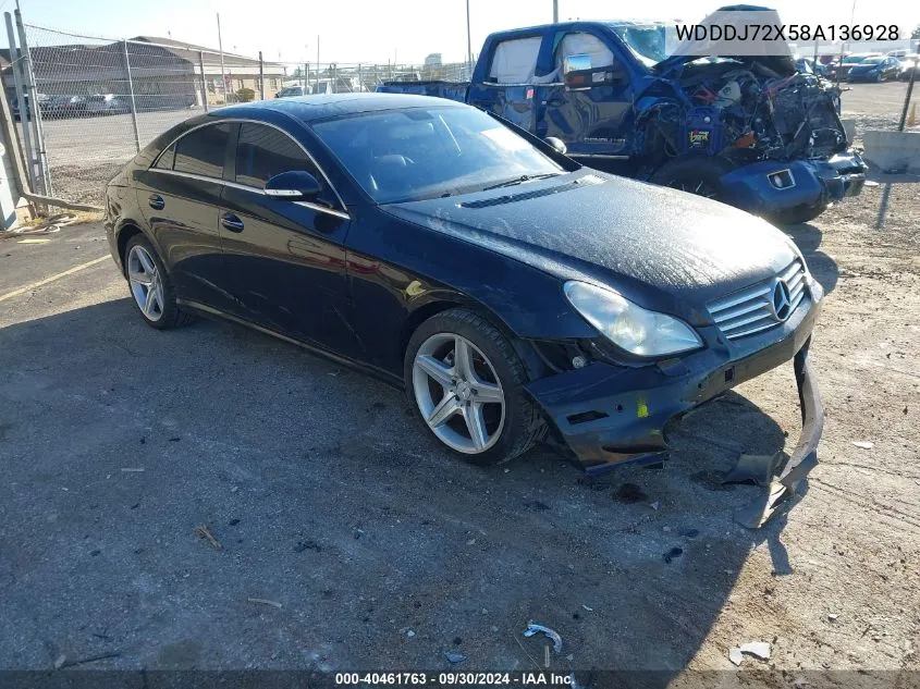 2008 Mercedes-Benz Cls 550 VIN: WDDDJ72X58A136928 Lot: 40461763