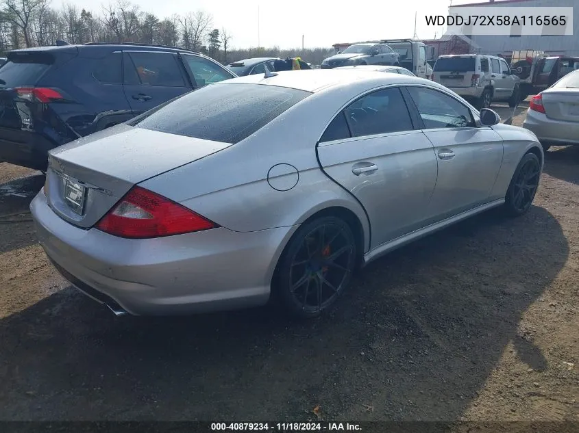 2008 Mercedes-Benz Cls 550 VIN: WDDDJ72X58A116565 Lot: 40879234