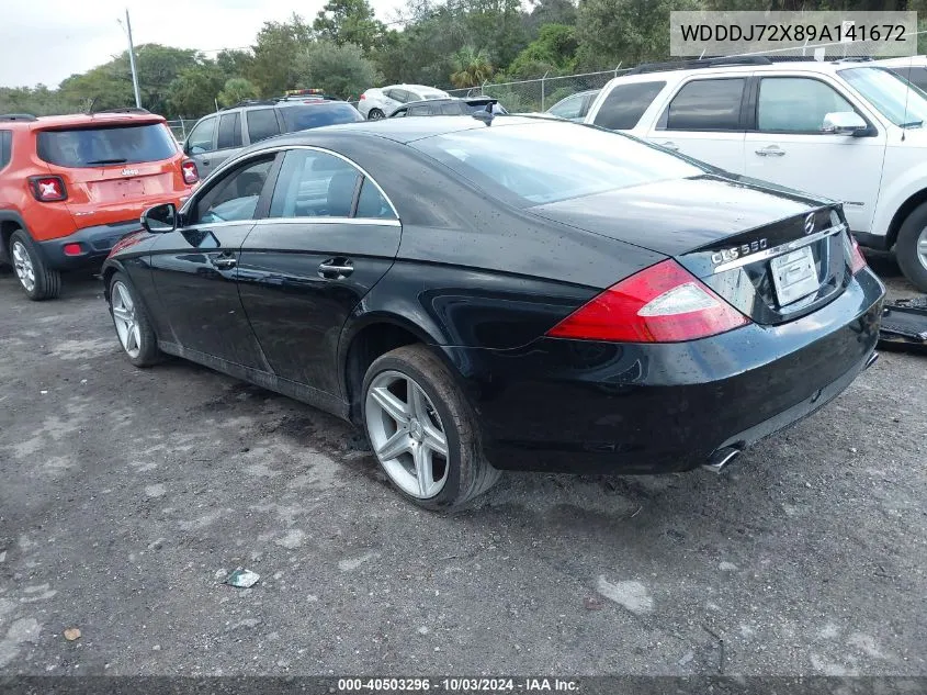 2009 Mercedes-Benz Cls 550 VIN: WDDDJ72X89A141672 Lot: 40503296