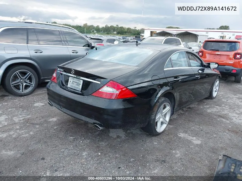 2009 Mercedes-Benz Cls 550 VIN: WDDDJ72X89A141672 Lot: 40503296