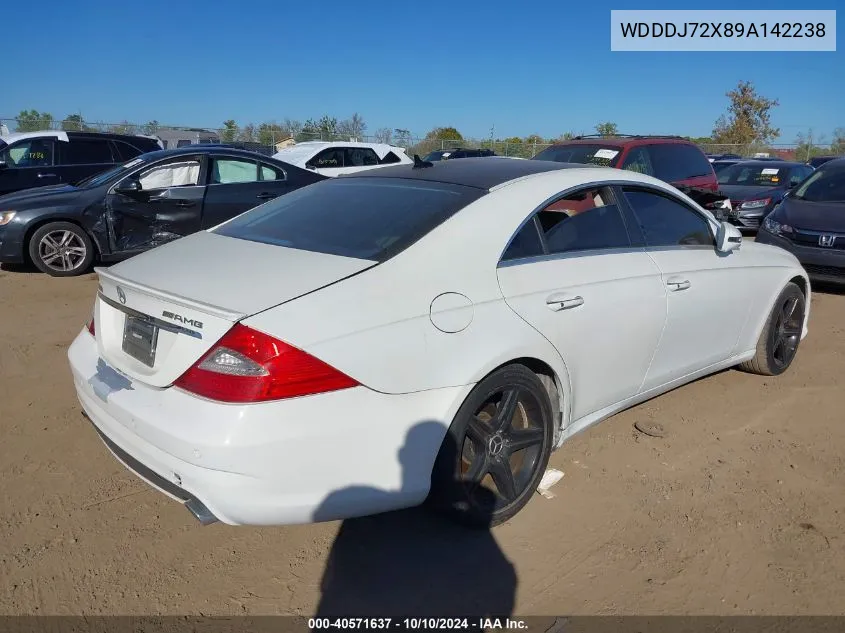 2009 Mercedes-Benz Cls 550 VIN: WDDDJ72X89A142238 Lot: 40571637