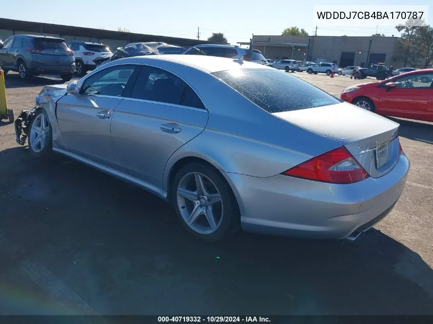 2011 Mercedes-Benz Cls 550 VIN: WDDDJ7CB4BA170787 Lot: 40719332