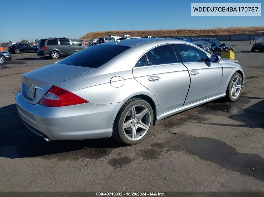 2011 Mercedes-Benz Cls 550 VIN: WDDDJ7CB4BA170787 Lot: 40719332