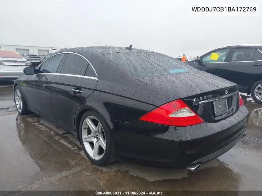 2011 Mercedes-Benz Cls 550 VIN: WDDDJ7CB1BA172769 Lot: 40805031