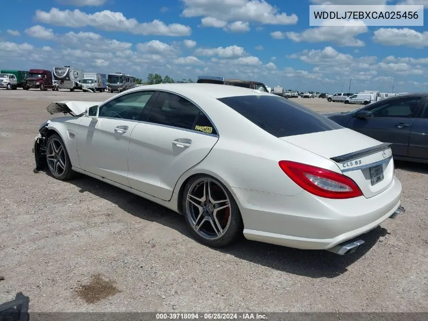 2012 Mercedes-Benz Cls 63 Amg VIN: WDDLJ7EBXCA025456 Lot: 39718094