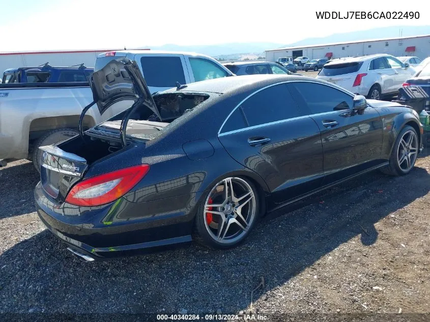 2012 Mercedes-Benz Cls 63 Amg VIN: WDDLJ7EB6CA022490 Lot: 40340284