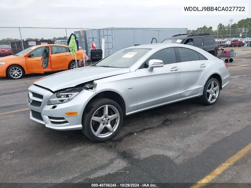 2012 Mercedes-Benz Cls 550 4Matic VIN: WDDLJ9BB4CA027722 Lot: 40706245