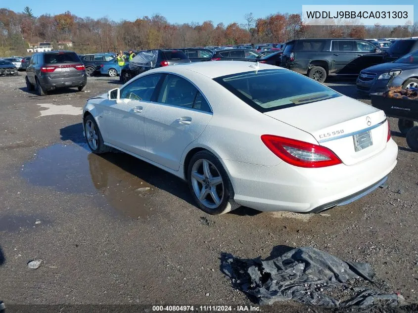 2012 Mercedes-Benz Cls 4Matic VIN: WDDLJ9BB4CA031303 Lot: 40804974