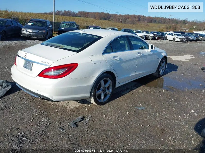 2012 Mercedes-Benz Cls 4Matic VIN: WDDLJ9BB4CA031303 Lot: 40804974