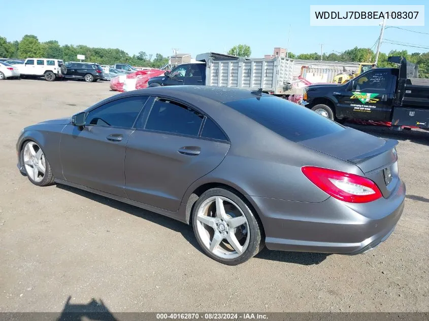 2014 Mercedes-Benz Cls 550 VIN: WDDLJ7DB8EA108307 Lot: 40162870