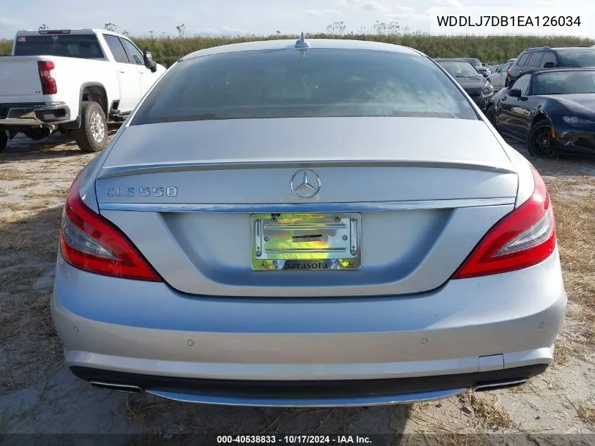 2014 Mercedes-Benz Cls 550 VIN: WDDLJ7DB1EA126034 Lot: 40538833