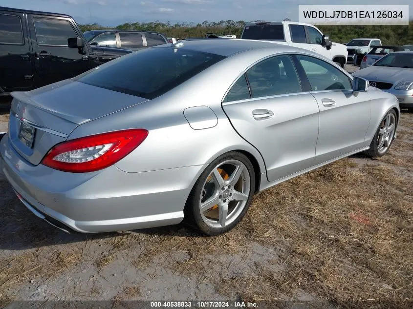 2014 Mercedes-Benz Cls 550 VIN: WDDLJ7DB1EA126034 Lot: 40538833