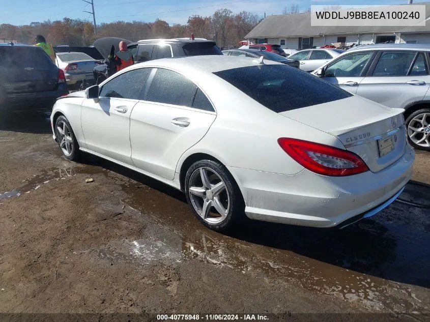 2014 Mercedes-Benz Cls 550 4Matic VIN: WDDLJ9BB8EA100240 Lot: 40775948