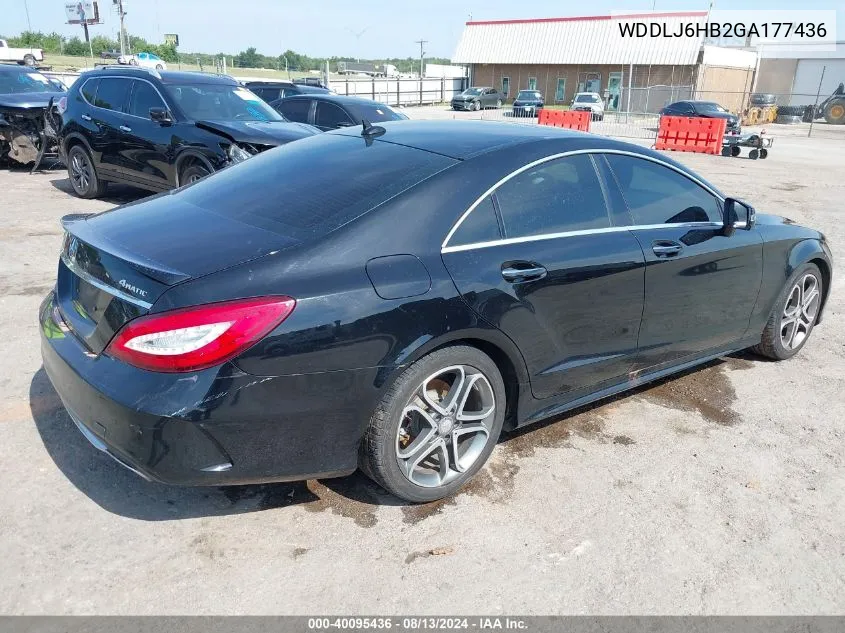 2016 Mercedes-Benz Cls 400 4Matic VIN: WDDLJ6HB2GA177436 Lot: 40095436