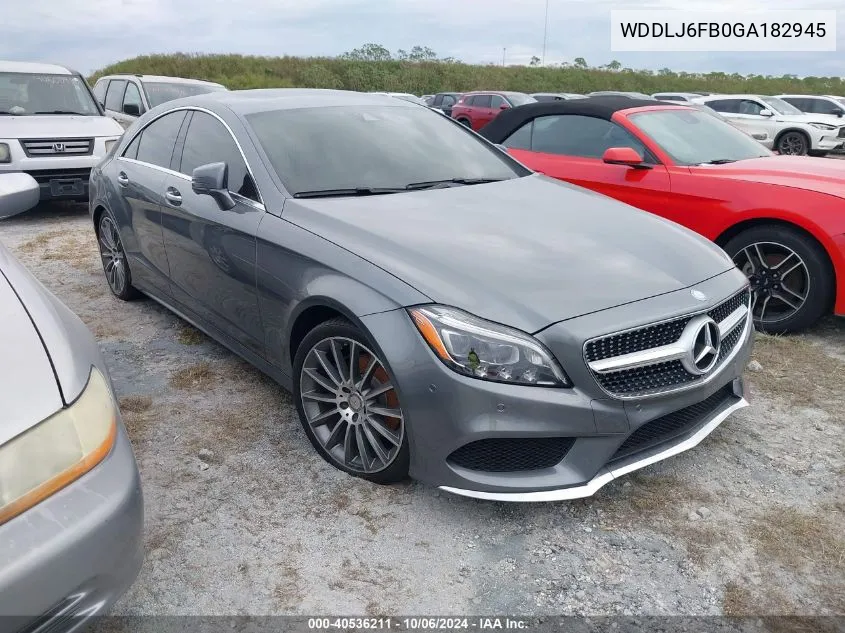 2016 Mercedes-Benz Cls 400 VIN: WDDLJ6FB0GA182945 Lot: 40536211