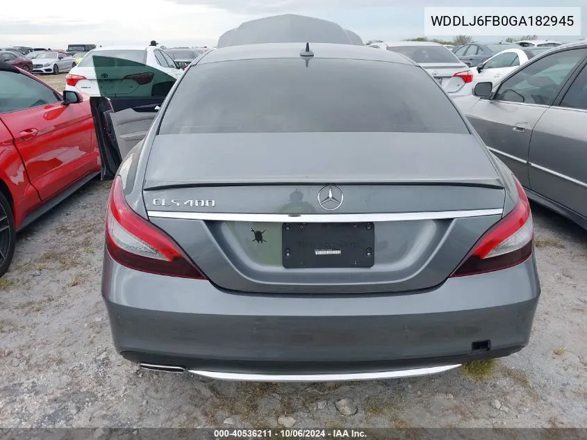 2016 Mercedes-Benz Cls 400 VIN: WDDLJ6FB0GA182945 Lot: 40536211