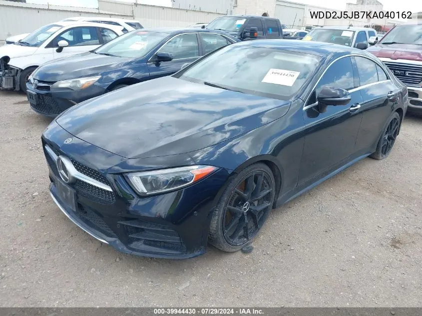 2019 Mercedes-Benz Cls 450 VIN: WDD2J5JB7KA040162 Lot: 39944430