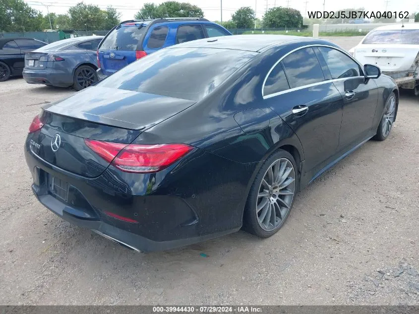 2019 Mercedes-Benz Cls 450 VIN: WDD2J5JB7KA040162 Lot: 39944430