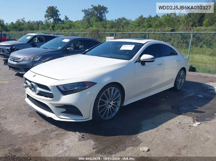 2019 Mercedes-Benz Cls 450 450 VIN: WDD2J5JB6KA010327 Lot: 40423479