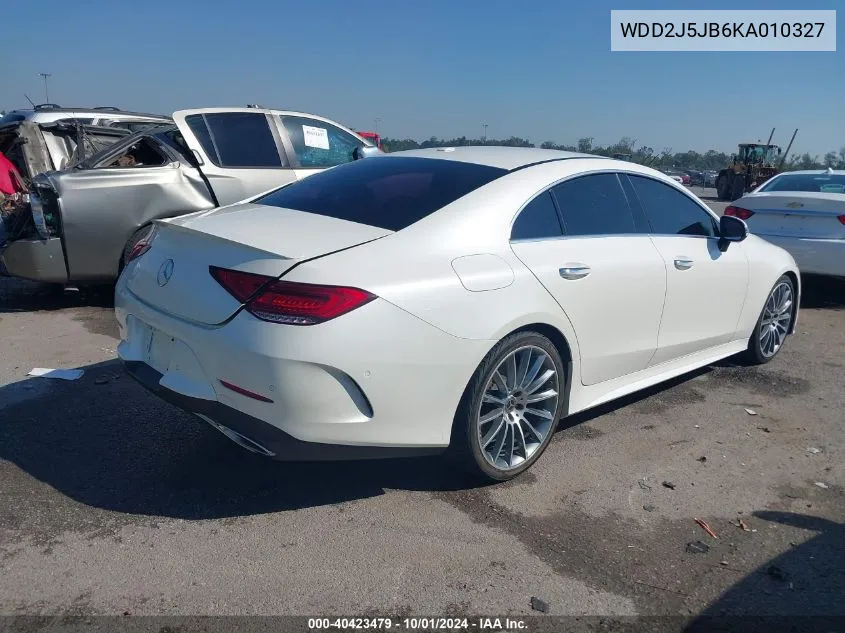 2019 Mercedes-Benz Cls 450 450 VIN: WDD2J5JB6KA010327 Lot: 40423479