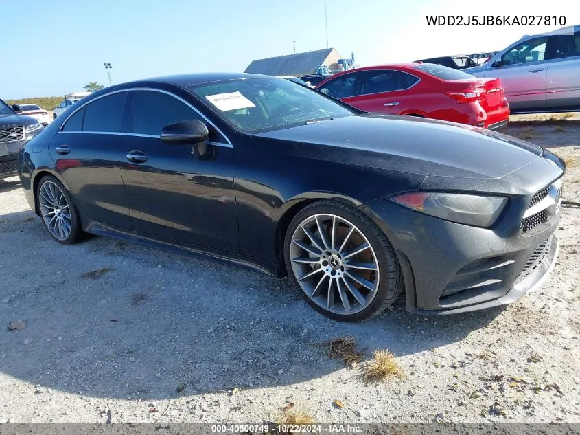 2019 Mercedes-Benz Cls 450 VIN: WDD2J5JB6KA027810 Lot: 40500749