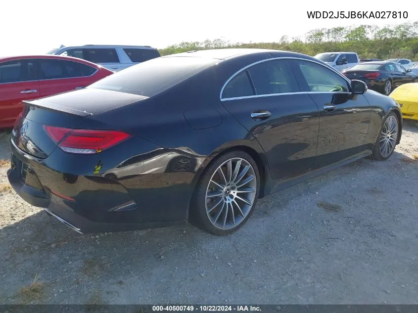 2019 Mercedes-Benz Cls 450 VIN: WDD2J5JB6KA027810 Lot: 40500749