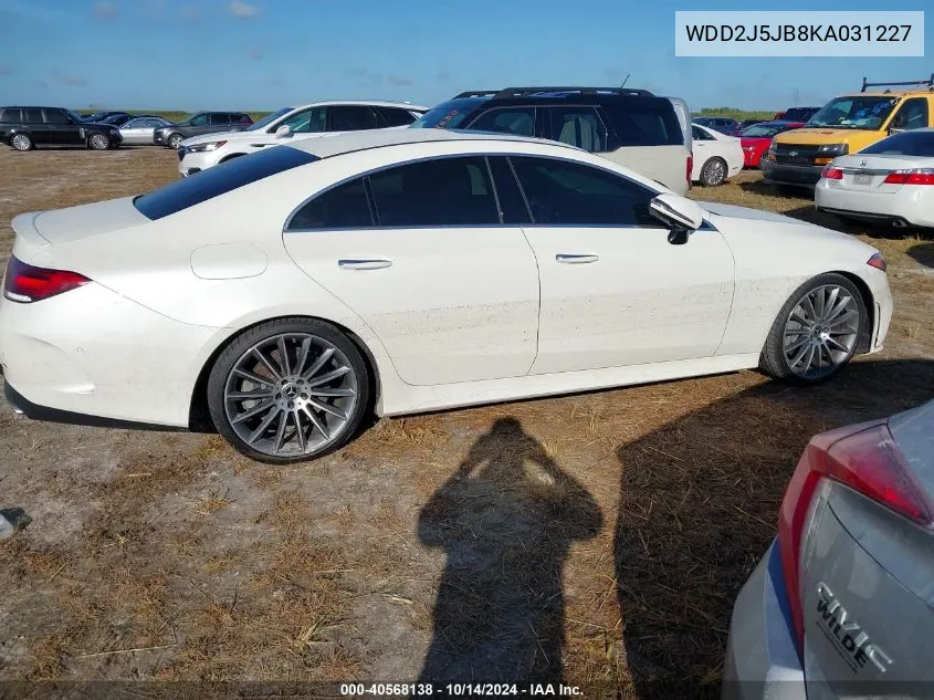 2019 Mercedes-Benz Cls 450 VIN: WDD2J5JB8KA031227 Lot: 40568138