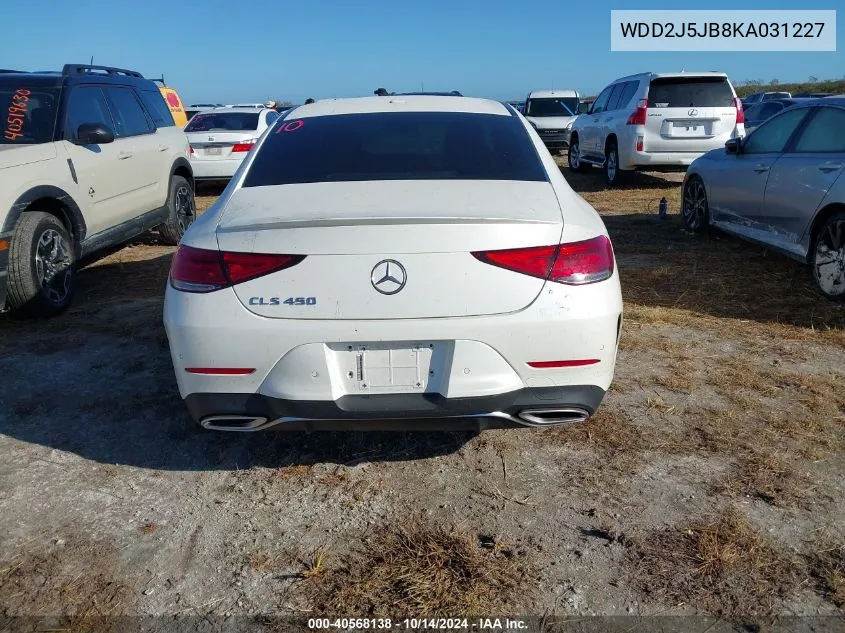 2019 Mercedes-Benz Cls 450 VIN: WDD2J5JB8KA031227 Lot: 40568138