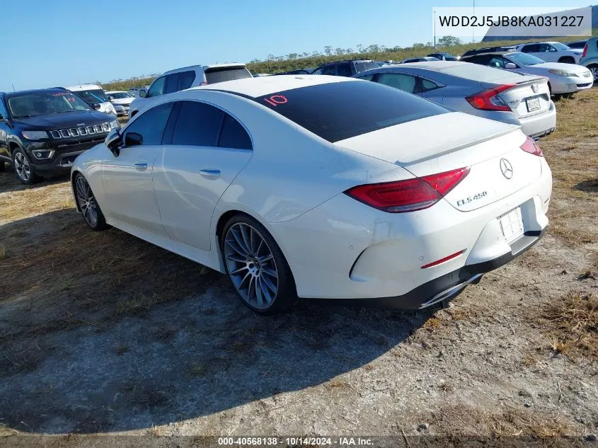 2019 Mercedes-Benz Cls 450 VIN: WDD2J5JB8KA031227 Lot: 40568138