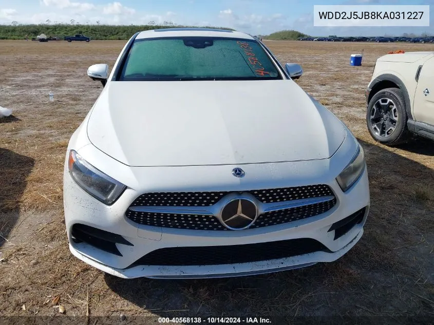 2019 Mercedes-Benz Cls 450 VIN: WDD2J5JB8KA031227 Lot: 40568138