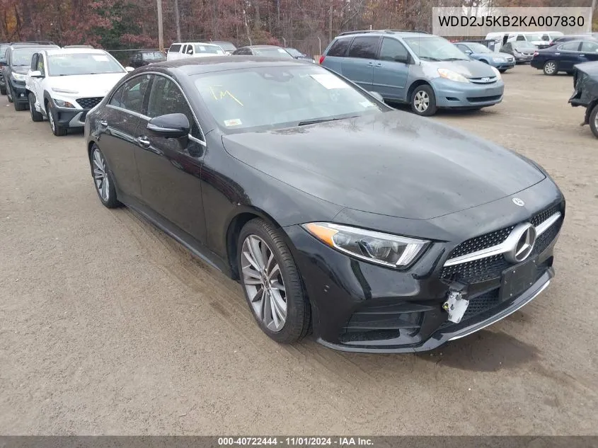 2019 Mercedes-Benz Cls 450 4Matic VIN: WDD2J5KB2KA007830 Lot: 40722444