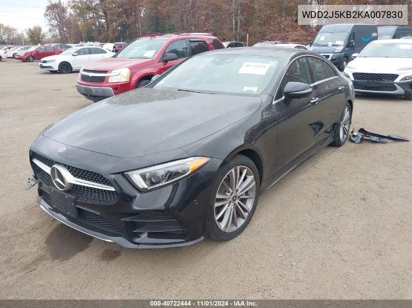 2019 Mercedes-Benz Cls 450 4Matic VIN: WDD2J5KB2KA007830 Lot: 40722444