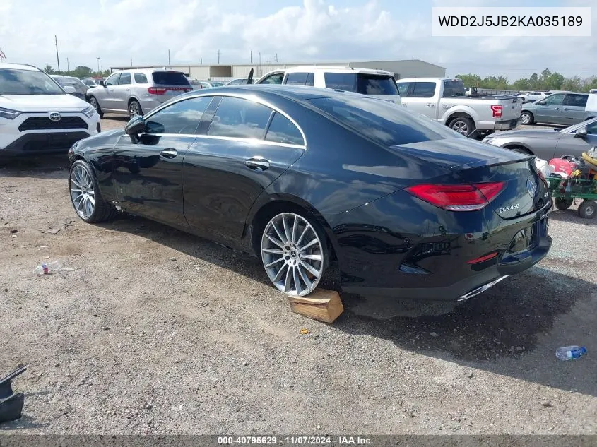 WDD2J5JB2KA035189 2019 Mercedes-Benz Cls 450