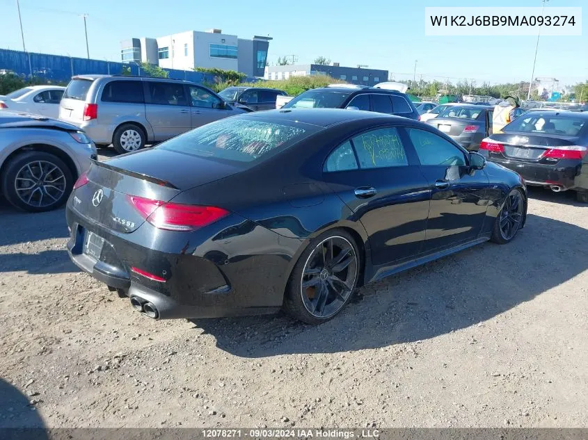 2021 Mercedes-Benz Cls VIN: W1K2J6BB9MA093274 Lot: 12078271