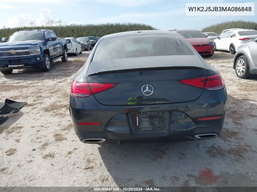 2021 Mercedes-Benz Cls 450 VIN: W1K2J5JB3MA086848 Lot: 40647308