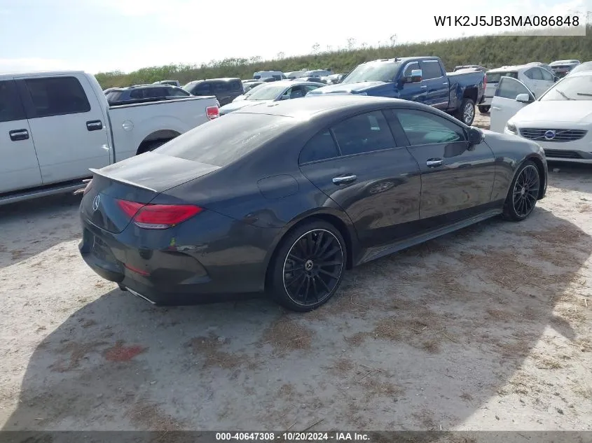 2021 Mercedes-Benz Cls 450 VIN: W1K2J5JB3MA086848 Lot: 40647308