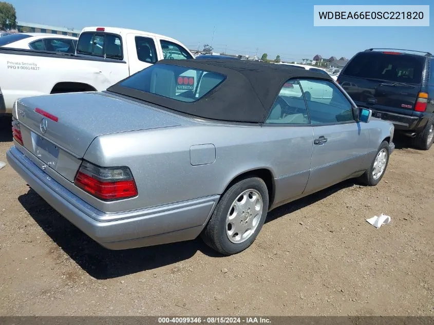 1995 Mercedes-Benz E 320 VIN: WDBEA66E0SC221820 Lot: 40099346