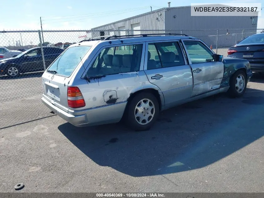 1995 Mercedes-Benz E 320 VIN: WDBEA92E3SF332187 Lot: 40540369