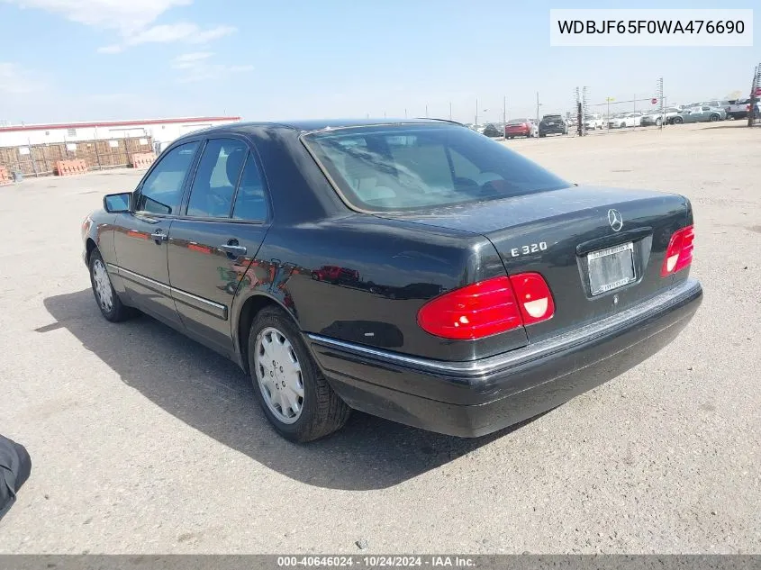 1998 Mercedes-Benz E-Class Base (A5) VIN: WDBJF65F0WA476690 Lot: 40646024